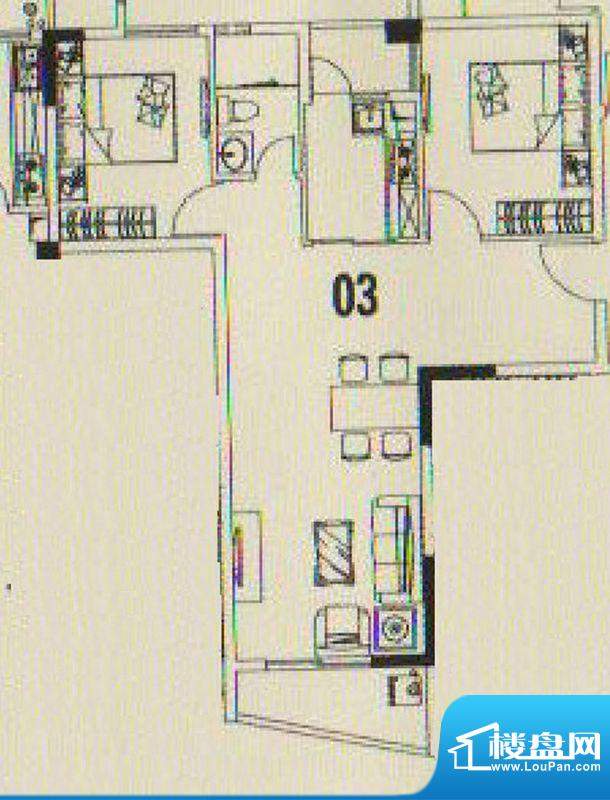 西华苑二期E1栋2-9层面积:83.16平米