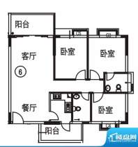 恒昌福邸A1栋06户型面积:130.00平米