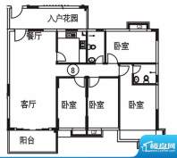 恒昌福邸A1栋08户型面积:148.00平米