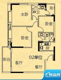 东方苑4号楼平02单元面积:115.11平米