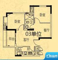 东方苑2号楼03单元 面积:58.50平米