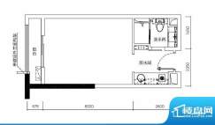 力迅TA栋04单元 1室面积:41.14平米