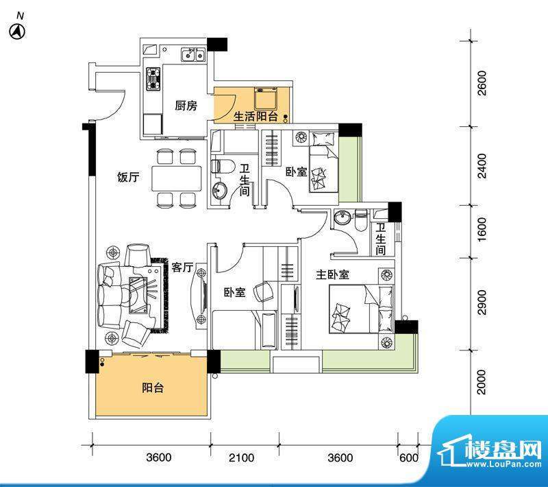 都市品格（福基苑）面积:97.67平米