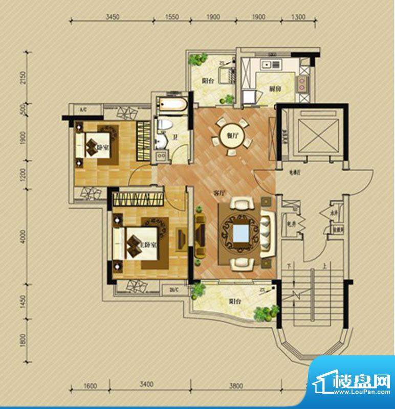 华南新城1-3栋01单位面积:92.00平米