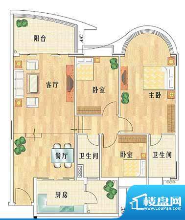 华南新城3室2厅 122面积:122.00平米