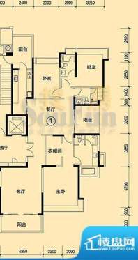 恒大绿洲15号楼01单面积:206.49平米