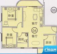 蝴蝶谷A栋04单位 2室面积:0.00平米