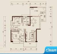 海印东山100D04户型面积:125.90平米