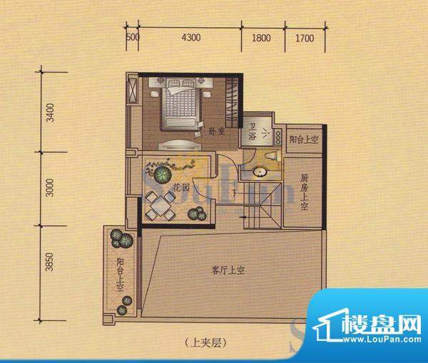 元邦明月星辉F栋复式面积:99.00平米