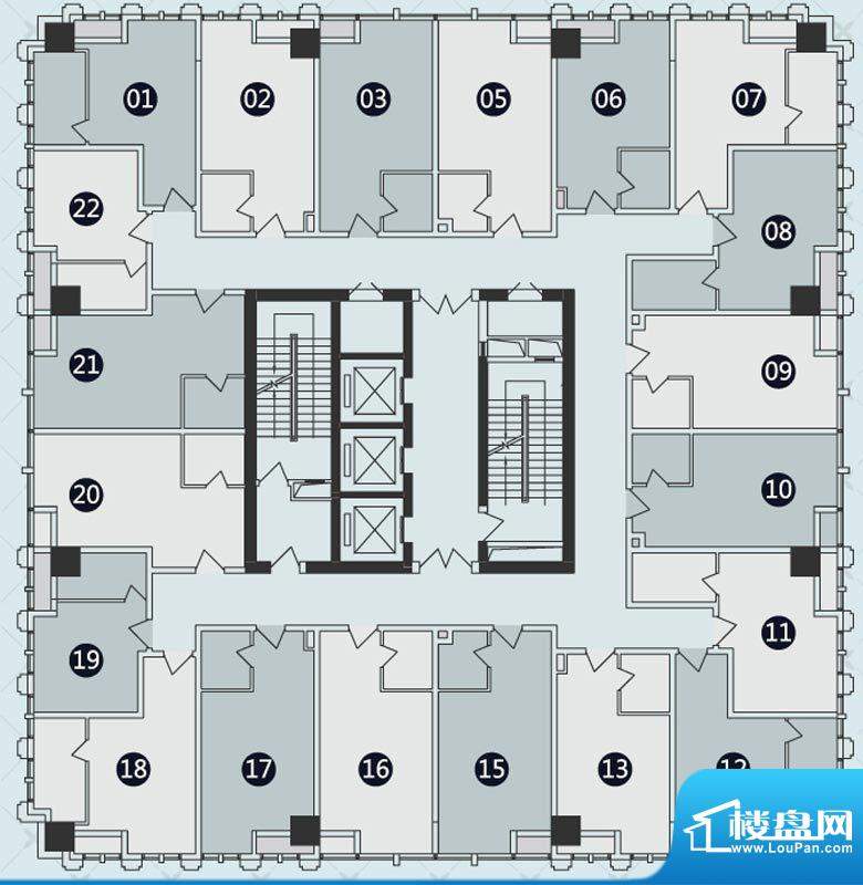 禹洲蓝爵平面图 1室面积:0.00平米
