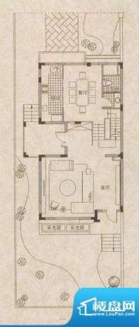 红墅1858别墅B户型-面积:217.30平米