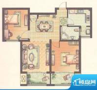 西上海名邸户型图 2面积:90.18平米