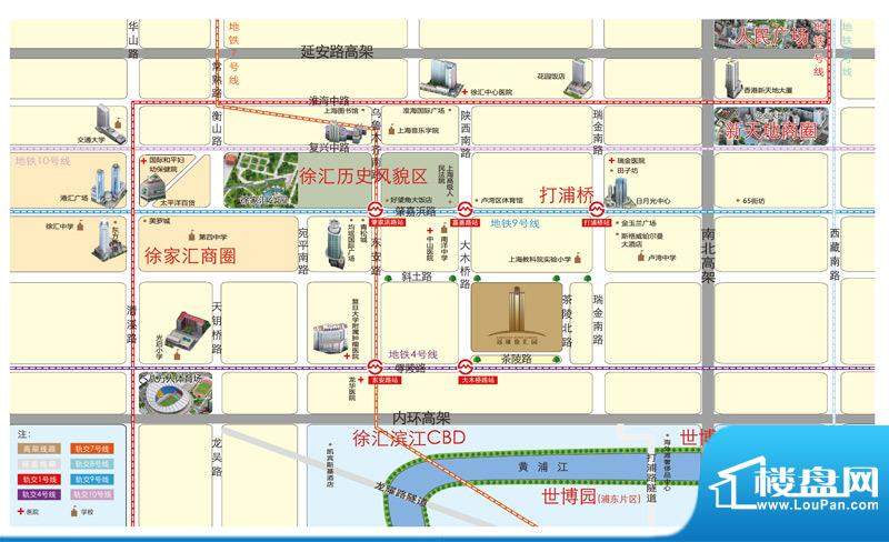 远雄徐汇园交通图（2011.7.20）