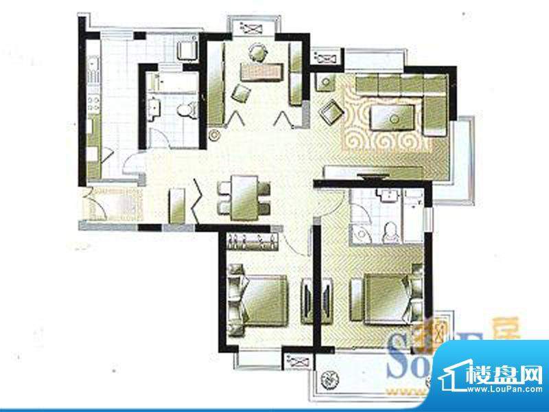 馥敦坊3号楼27号.4号面积:135.29平米