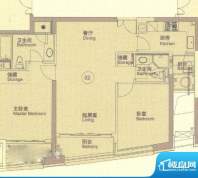 丰盛皇朝户型图 2室面积:115.23平米