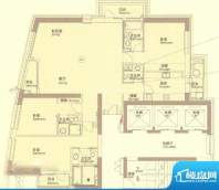 丰盛皇朝户型图 3室面积:215.98平米