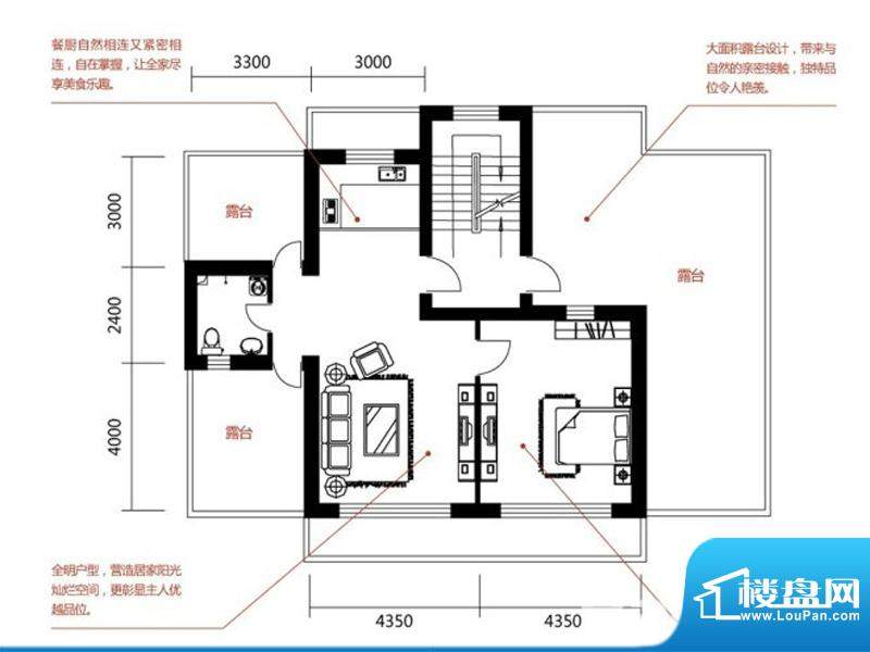 绿色家园I户型 1室2面积:60.28平米