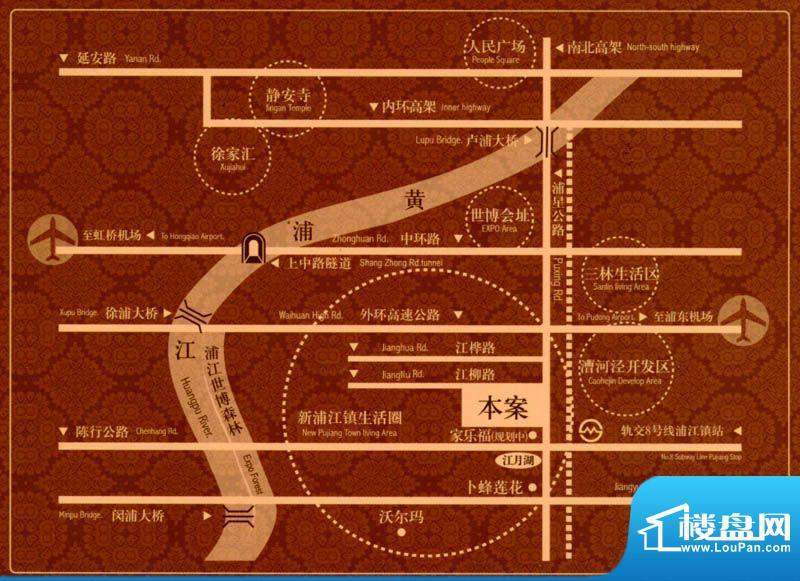 浦江颐城晶寓交通图