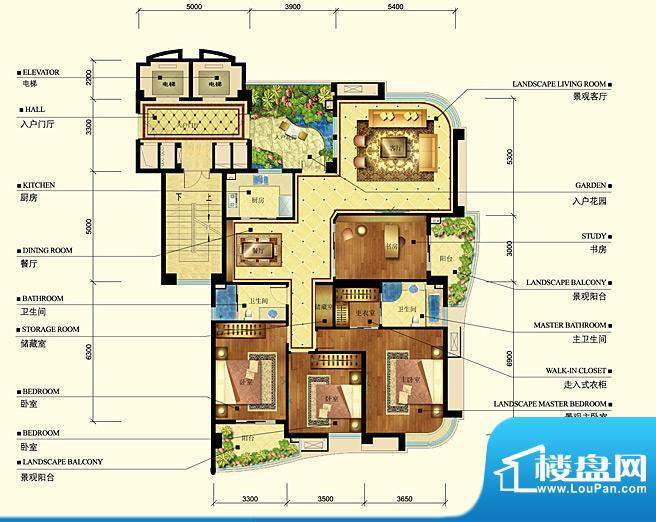 京都城户型图三 面积:0.00平米