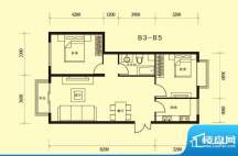 禾木花苑B3-B5户型 面积:85.03平米