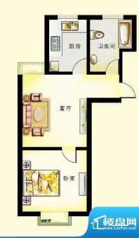 高尔夫观邸A1户型 1面积:54.10平米