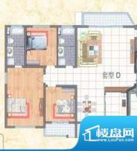 听涛花园D户型面积:171.66平米