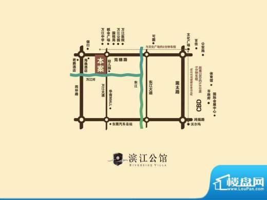 滨江公馆宾仕交通图