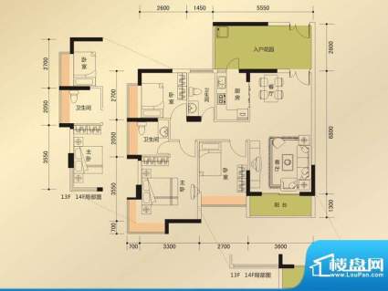 新时代家园3栋标准层面积:94.33平米