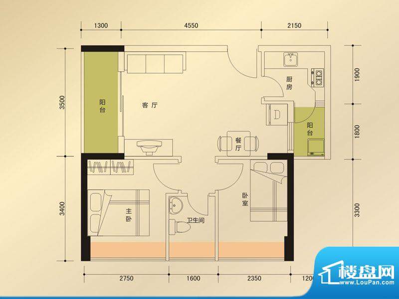 新时代家园4栋标准层面积:56.73平米