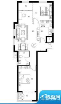 成德佳苑A1户型 3室面积:90.00平米