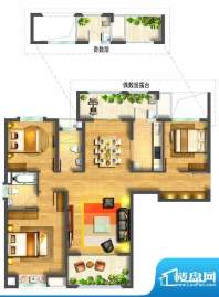 中海国际社区6#C1户面积:130.00平米