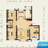 新城御景F户型 3室2面积:117.00m平米