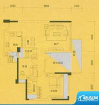 五福里2幢奇数层03户面积:98.00平米