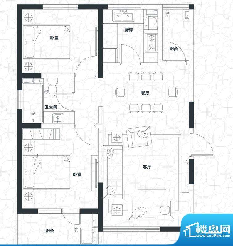 朗诗绿色街区三期18面积:88.00平米