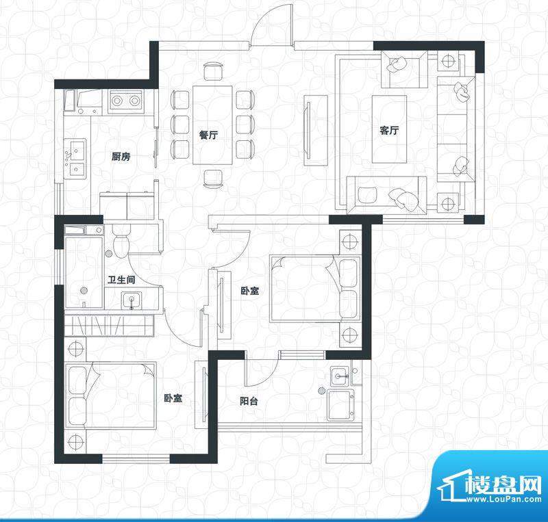 朗诗绿色街区三期18面积:88.00平米