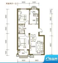 易和岭秀滨城B2号楼面积:76.56平米