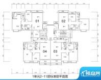 东城国际1单元2-11层面积:95.71平米