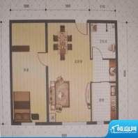 瀚城国际二期E-3户型面积:85.00m平米