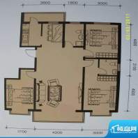 滨洲华府O户型 3室2面积:135.00m平米