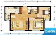 景程B2户型图 2室1厅面积:78.00m平米