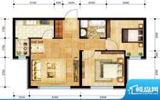 景程B2户型图 2室1厅面积:78.00m平米