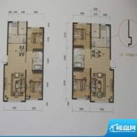 书香名邸H户型 2室2面积:86.38m平米