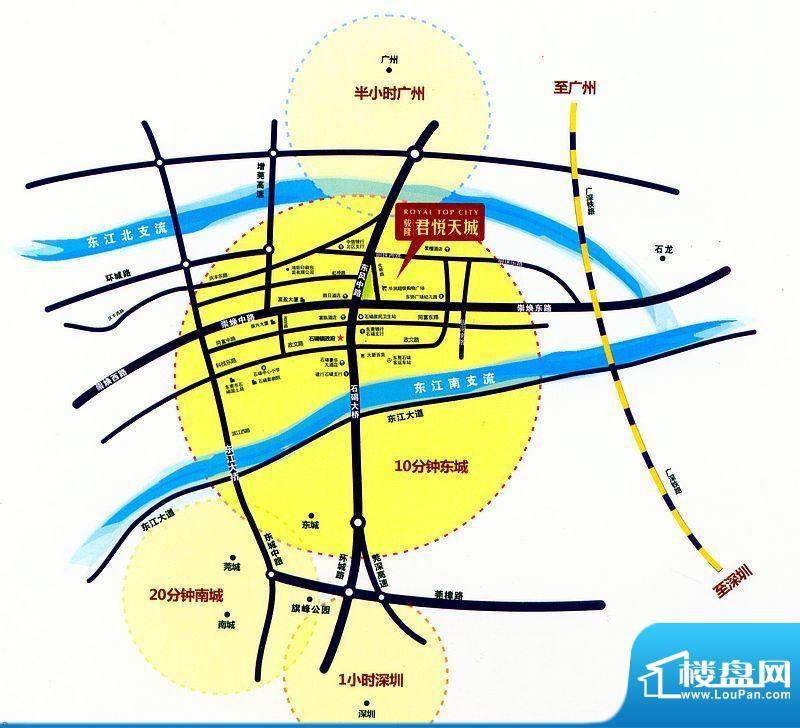 骏隆君悦天城交通图