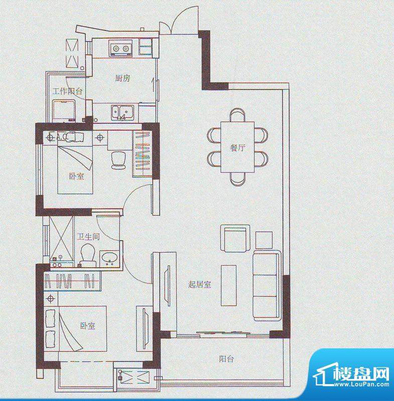 恒基水漾花城18、19面积:78.00平米