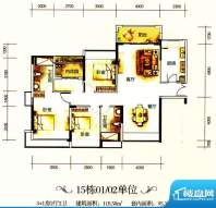 佳兆业中央豪门15栋面积:118.58平米