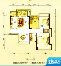 佳兆业中央豪门12栋面积:88.43平米