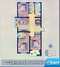 金沃向阳城1-A户型 面积:120.16m平米