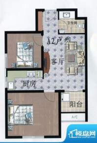 博世花倾城二区A2户面积:72.52m平米