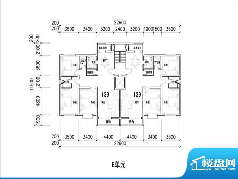 桐城中央户型图3 面积:0.00m平米