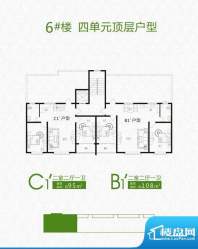 美景东方6号楼四单元面积:108.00m平米